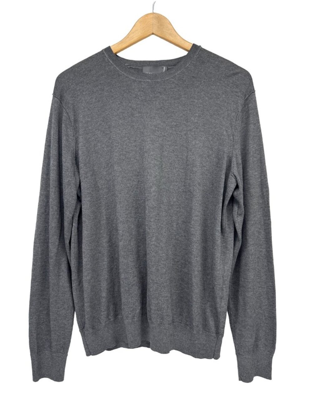 VINCE Silk Cotton Cashmere Blend Grey Crewneck Long Sleeves Sweater Size L